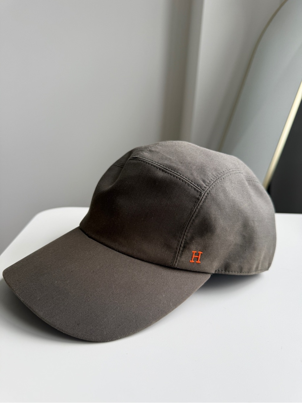 Hermes Edison Cap Authentic size 59 olive green, H logo